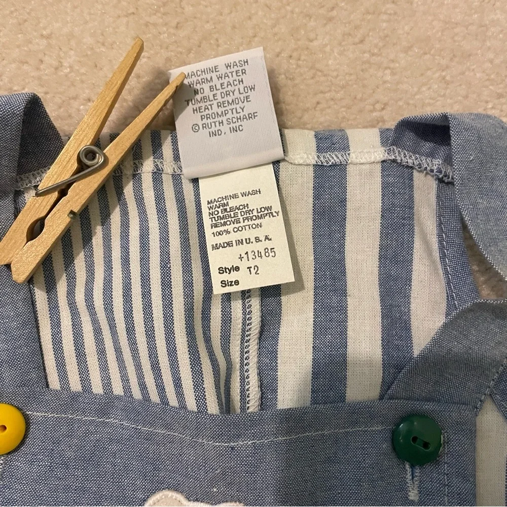 Vintage Ruth Scharf bibs- 2T NWOT(tiny defect)